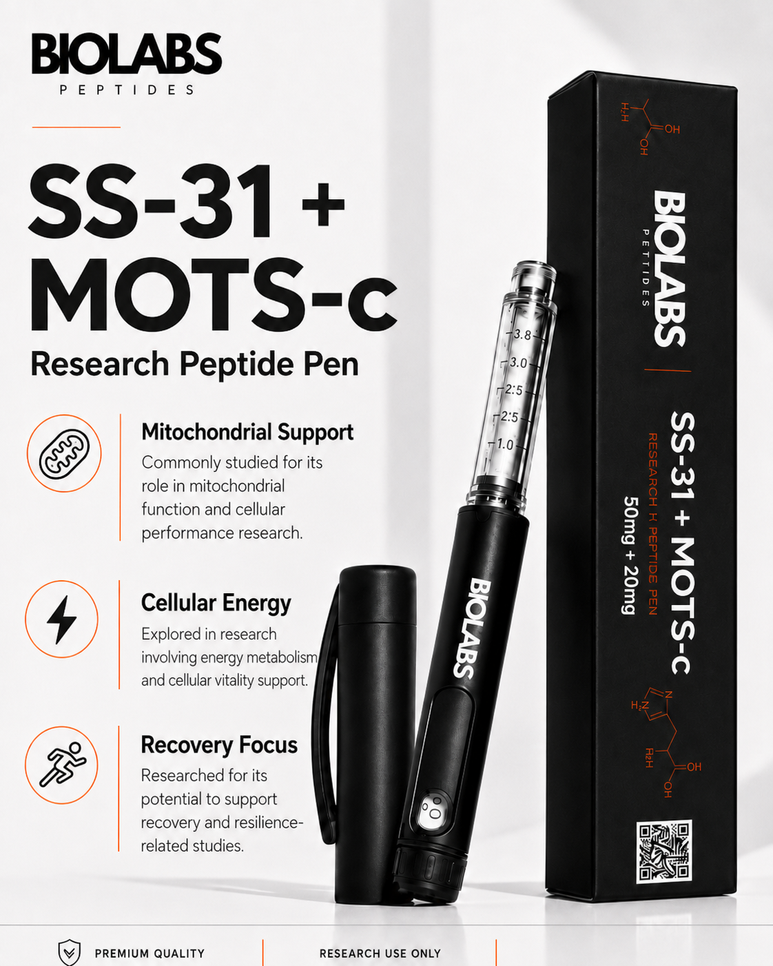 SS-31 + MOTS-c Peptide Pen