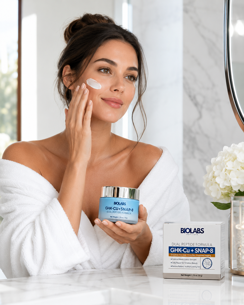 SNAP-8 and GHK-Cu Copper Peptide Renewal Cream