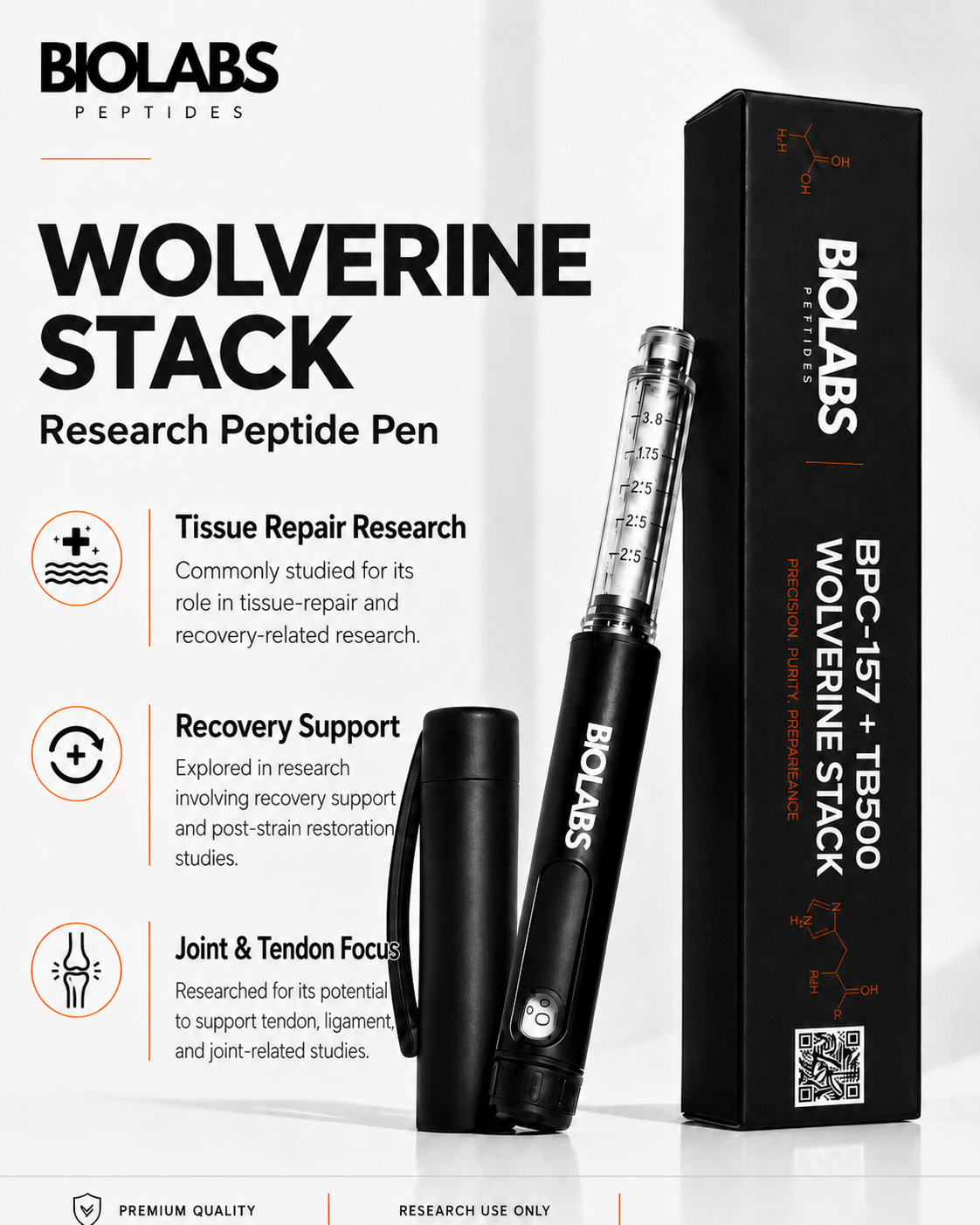 BPC157 +TB500 (wolverine) Peptide Pen