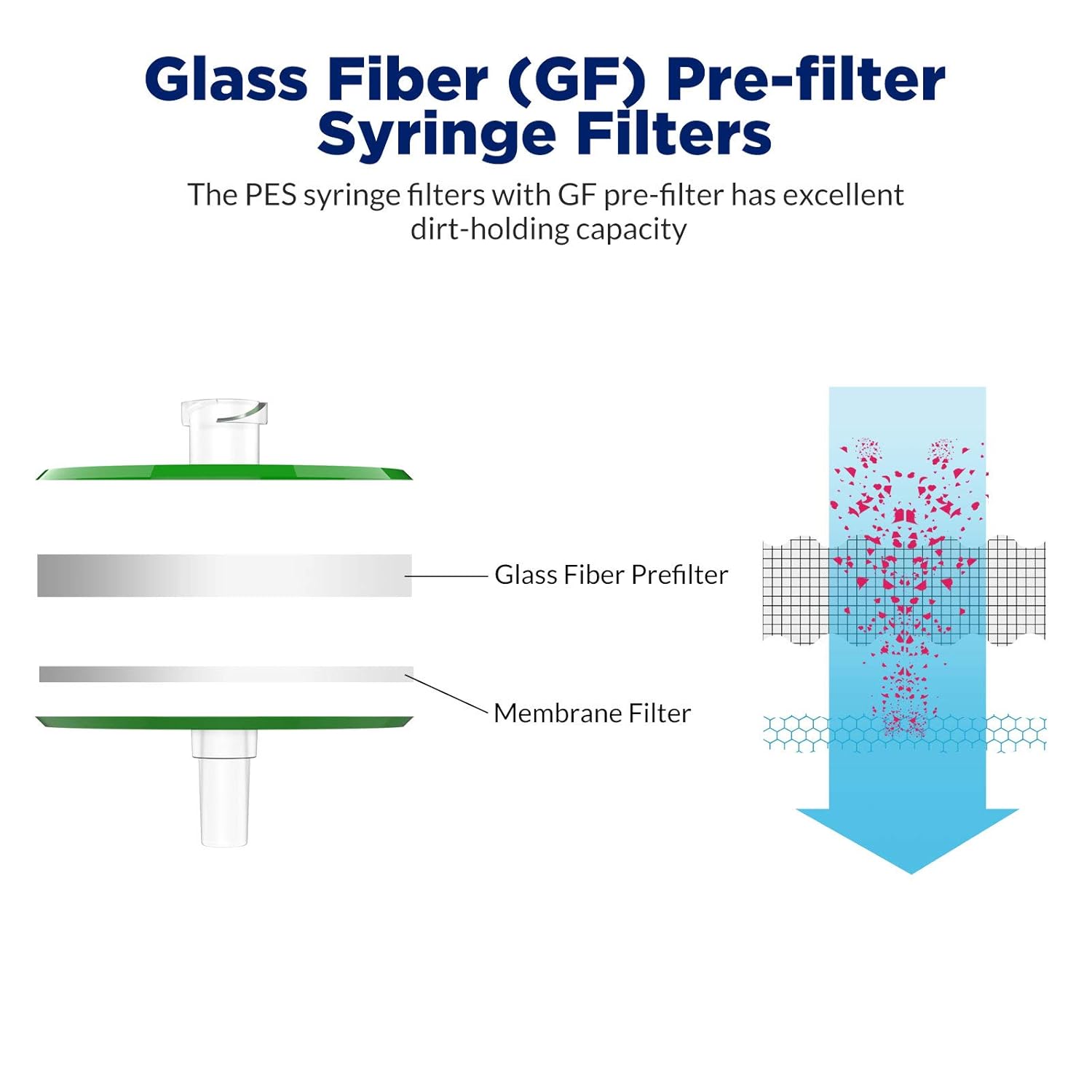 PES Hydrophilic Filtration 0.22um Pore Size, 33mm Membrane